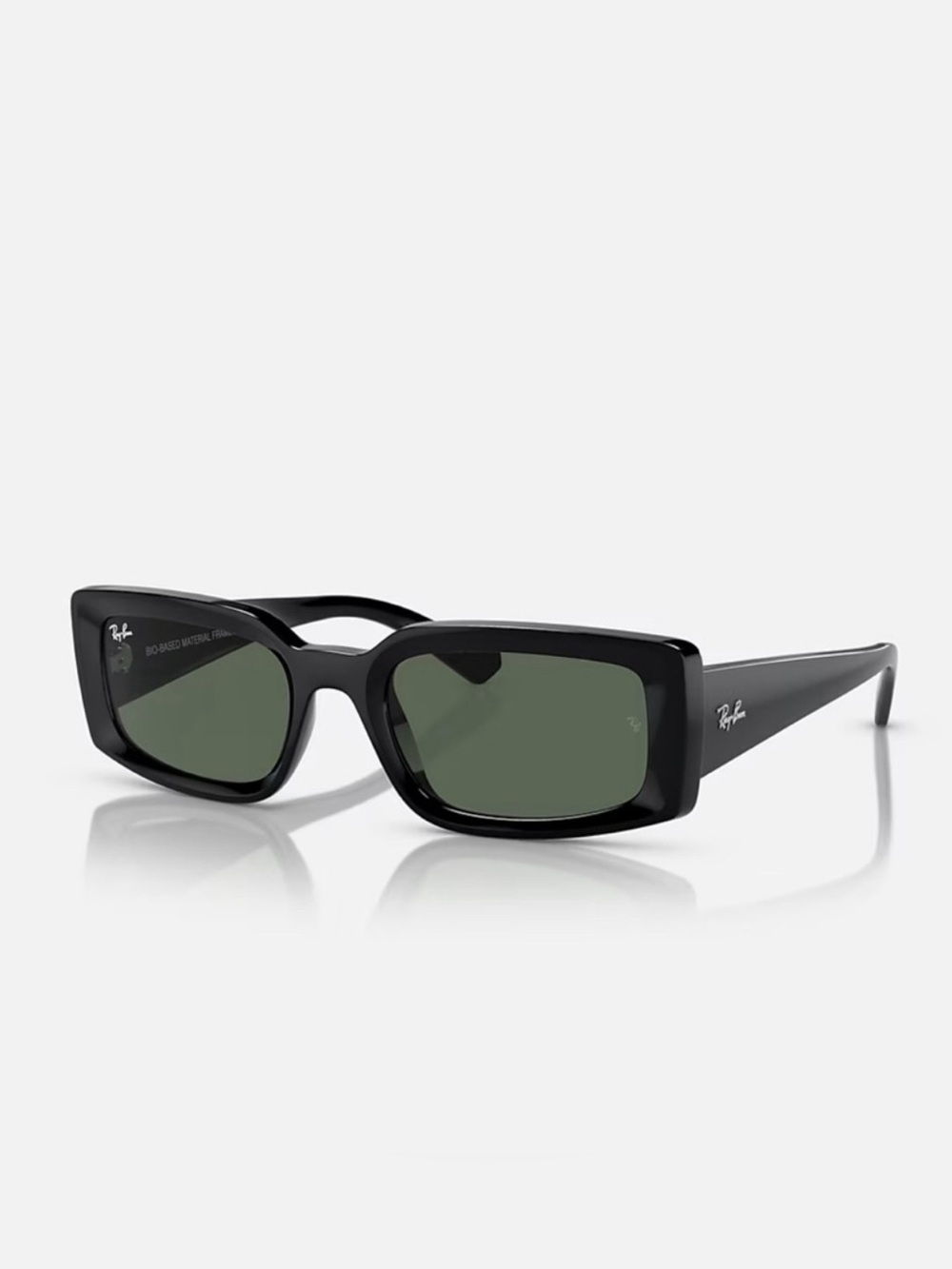 🔥RAY-BAN KILIANE BIO-BASED UNISEX BLACK RECTANGULAR SUMGLASSES WITH CASE